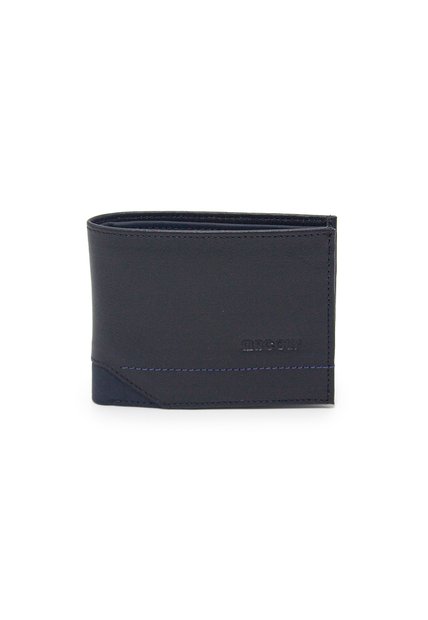 Billetera Hombre 330 Cuero Negro X Azul
