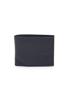 Billetera Hombre 330 Cuero Negro X Azul