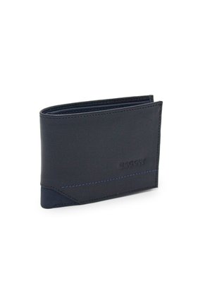 Billetera Hombre 330 Cuero Negro X Azul