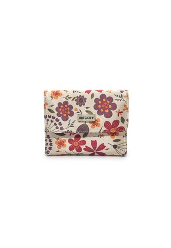 Billetera Macoly Mini A027 Floralia Taupe Macoly