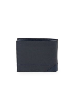 Billetera Hombre 330 Cuero Negro X Azul