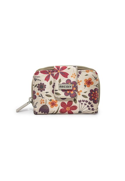 Billetera Mini A017 Floralia Taupe