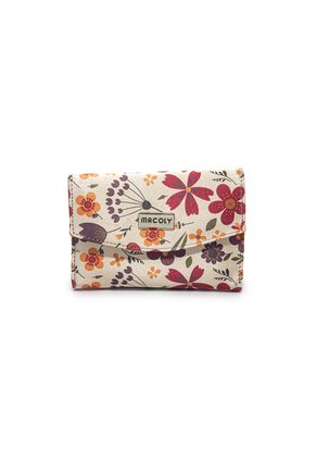 Billetera Mini Macoly A035 Floralia Taupe
