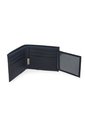 Billetera Hombre 330 Cuero Negro X Azul de Macoly
