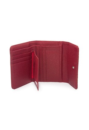 Billetera Mediana Macoly A015 Cuero Tala Rojo