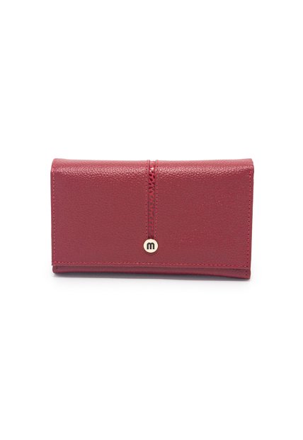 Billetera Cuero Macoly 051 Rojo Liso