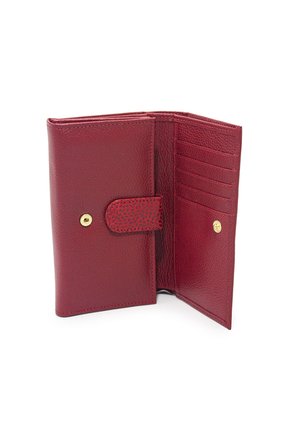 Billetera Cuero Macoly 051 Rojo Liso