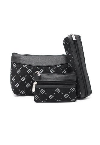 Cosmetiquera, Monedero Y Porta Esferos Yacar Macoly Negro Macoly