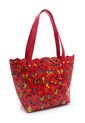 Bolso De Hombro C329 Cuero Tala Rojo Mariposas de Macoly