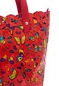 Bolso De Hombro C329 Cuero Tala Rojo Mariposas de Macoly