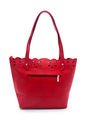 Bolso De Hombro C329 Cuero Tala Rojo Mariposas de Macoly