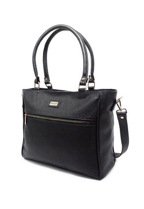 Bolso De Hombro M778 Cuero Negro Liso