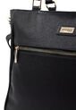 Bolso De Hombro M778 Cuero Negro Liso de Macoly