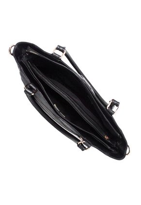 Bolso De Hombro M778 Cuero Negro Liso