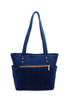 Bolso De Hombro Macoly M841 Jean Acolchado Oro