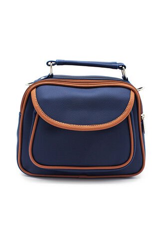 Bolso Manos Libres Macoly 701 Mix Azul X Miel Macoly