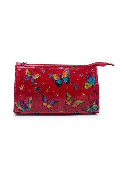 Cosmetiquera CC60 Macoly Cuero Tala Rojo