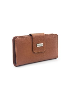 Billetera Mediana Macoly A05 Cuero Miel Liso