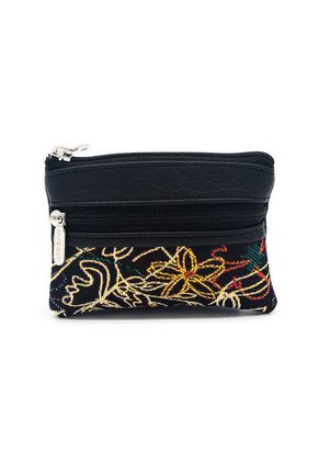 Cosmetiquera, Monedero Y Portaesferos Yacar Negro Valparaiso