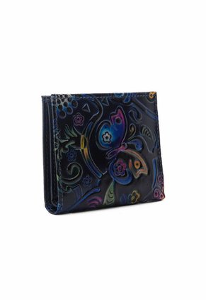 Portadocumento Plano AM13 Cuero Tala Azul Flores