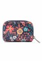 Billetera Mini Macoly A017 Flora Azul Niquel  de Macoly