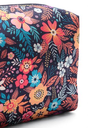 Cosmetiquera Grande Macoly Flora Azul