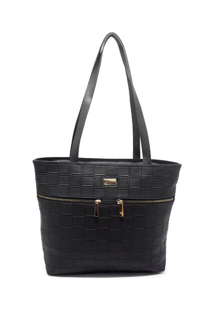 Bolso De Hombro Macoly 705 Lambani Negro Oro