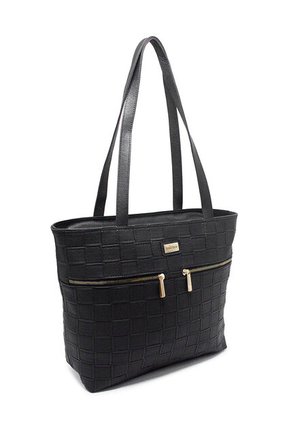 Bolso De Hombro Macoly 705 Lambani Negro Oro