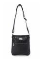 Bolso Manos Libres Macoly 864 Cuero Negro Liso Niquel de Macoly