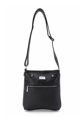 Bolso Manos Libres Macoly 864 Cuero Negro Liso Niquel