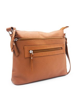 Bolso Manos Libres Macoly 817 Cuero Miel Liso