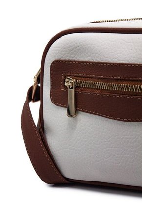 Bolsos Manos Libres Macoly 788 Mix Blanco X Miel Oro