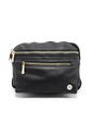 Bolso Manos Libres Macoly M430 Cuero Negro Liso Oro de Macoly
