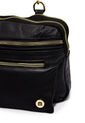 Bolso Manos Libres Macoly M430 Cuero Negro Liso Oro de Macoly