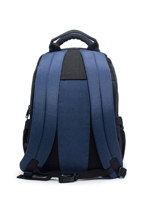 Morral Grande Macoly 268 Lona Negro X Azul Oscuro