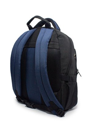 Morral Grande Macoly 268 Lona Negro X Azul Oscuro