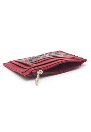 Portadocumento Plano AM14 Cuero Tala Rojo