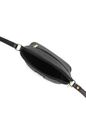 Bolso Manos Libres Macoly 789 Cuero Negro Oro