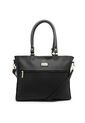 Bolso De Hombro Grande Macoly 878 Marsella Negro Oro de Macoly