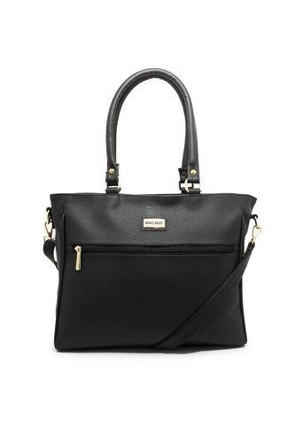 Bolso De Hombro Grande Macoly 878 Marsella Negro Oro Macoly