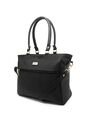Bolso De Hombro Grande Macoly 878 Marsella Negro Oro de Macoly