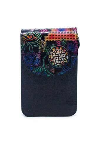 Portacelular Manos Libres Macoly MA01 Cuero Tala Negro Macoly