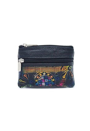 Monedero Macoly AM Cuero Doble Cremallera Tala Negro