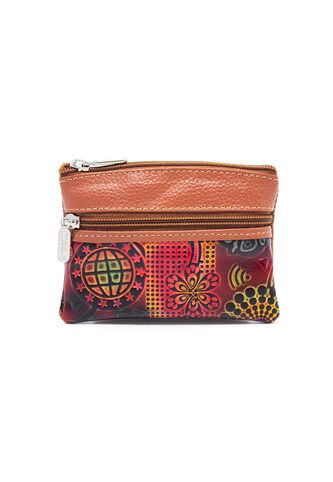 Monedero Macoly AM Cuero Doble Cremallera Tala Miel Macoly