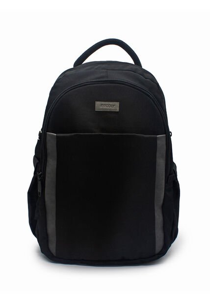 Morral Grande Macoly 285 Lona Negro X Gris