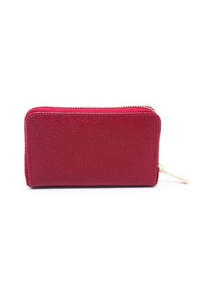 Billetera Mediana Macoly A041 Cuero Rojo Liso