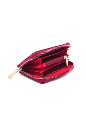 Billetera Mediana Macoly A041 Cuero Rojo Liso