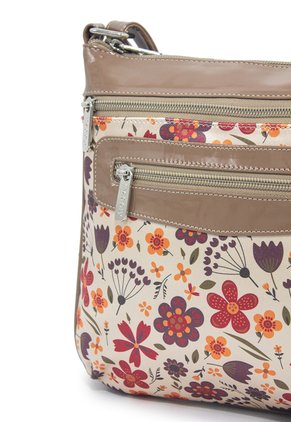 Bolso Manos Libres Macoly 751 Floralia Taupe