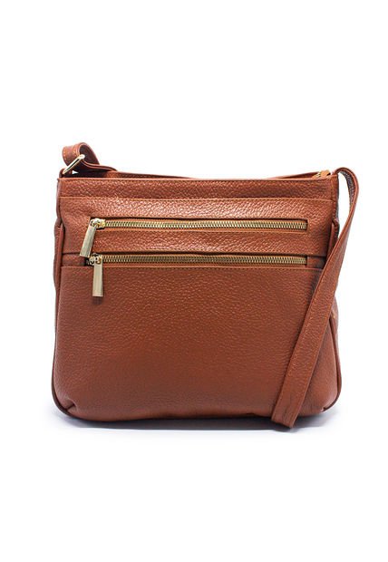 Bolso Manos Libres Macoly 820 Cuero Miel Oro