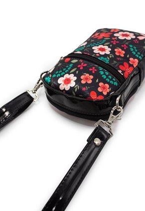 Bolso Manos Libres Macoly 851 Floralia Negro